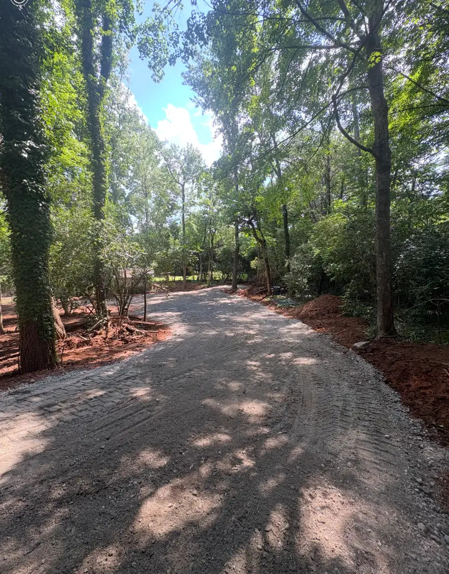 GRADED AND GRAVELED DRIVEWAY